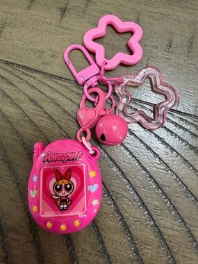 Powerpuff Girls Pink Keychain Tamagotchi-Style Charm